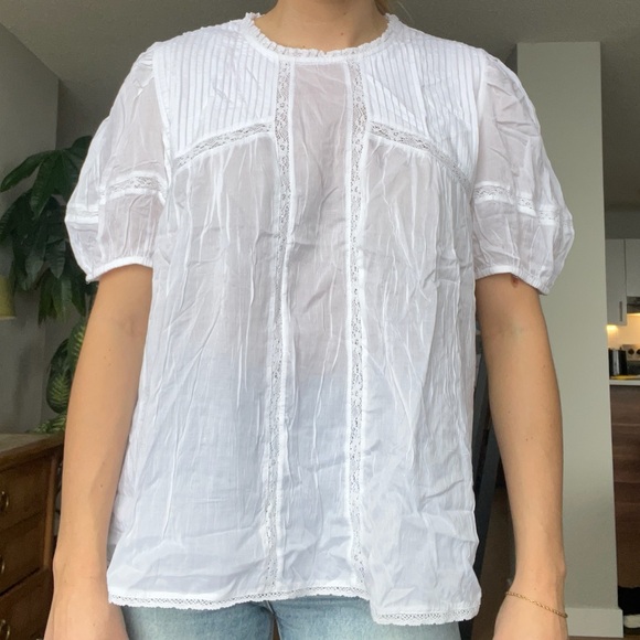 NWT Wilfred Wallflower Blouse in White - Picture 2 of 9